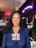 16", wavy, Front lace wig