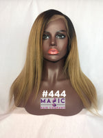 14", Straight, front lace, Dirty Blonde wig