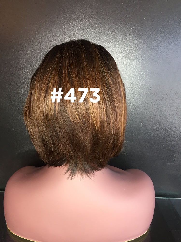 10", Straight ,front lace,Bob wig