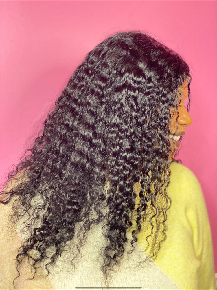 22", Deep Body Wave, Jet Black Color, Full Lace