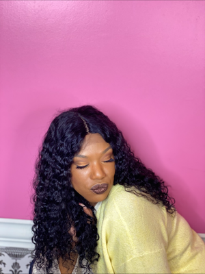 22", Deep Body Wave, Jet Black Color, Full Lace