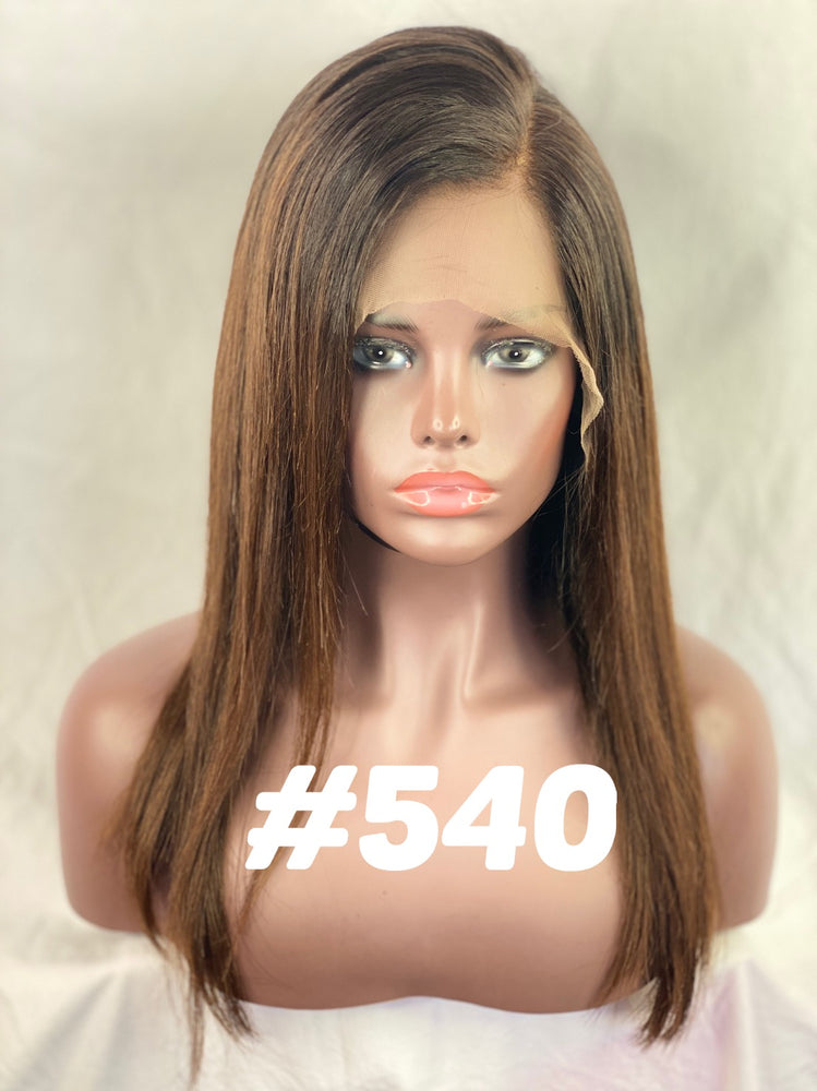 Silky Straight,14", front lace, Custom color