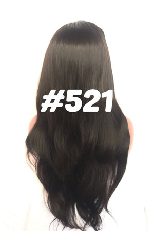 Straight, 24", front lace, Natural color wig