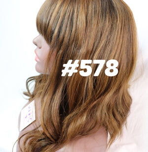 Straight , 14", front lace, Custom colored