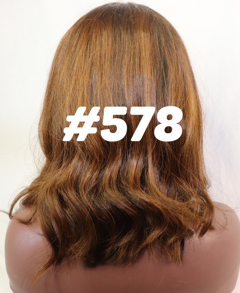 Straight , 14", front lace, Custom colored