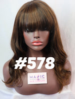 Straight , 14", front lace, Custom colored