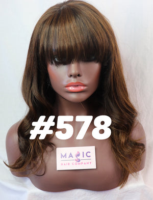 Straight , 14", front lace, Custom colored