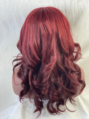Kinky Straight, 18", front lace, Red