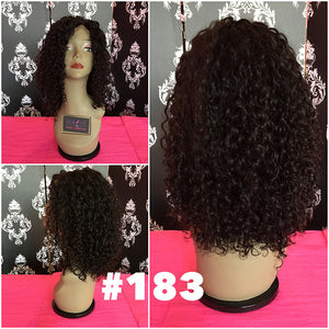 14 curly front lace glueless wig 1b swiss lace