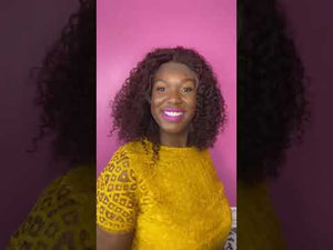 
                
                    Load and play video in Gallery viewer, 14&amp;quot;, Curly, Front Lace, Custom Color wig
                
            