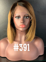10"Straight,Front lace,Dirty Blonde/Dark root wig