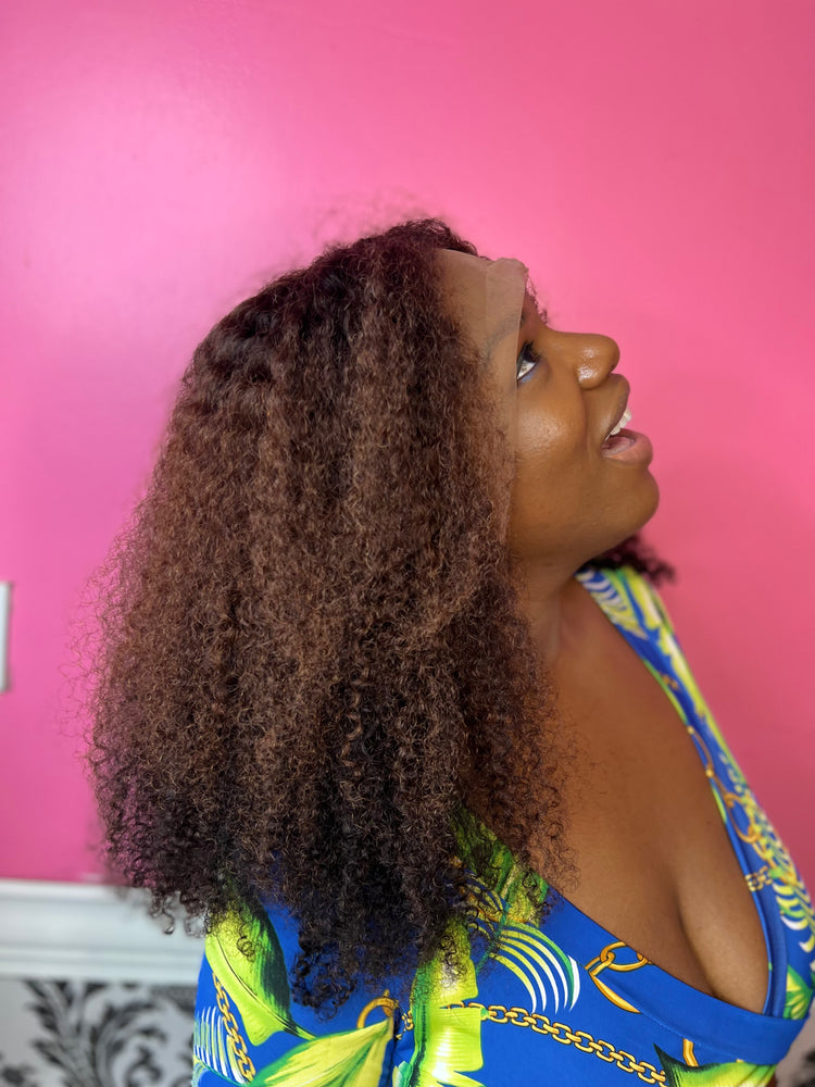 16" kinky curly Custom color brown 