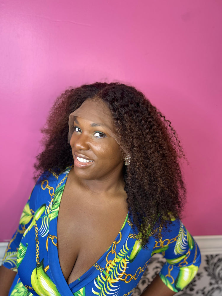 16" kinky curly Custom color brown 