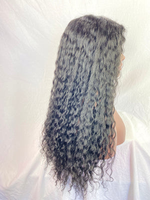 22", Deep Body Wave, Jet Black Color, Full Lace