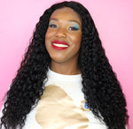 22", Deep Body Wave, Jet Black Color, Full Lace