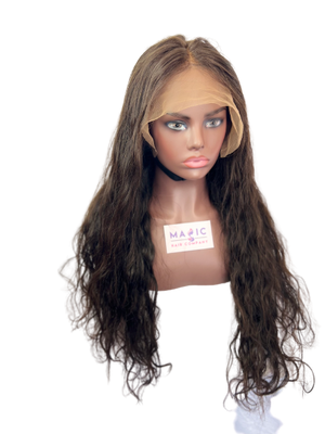 body wave, 26", Front lace, natural