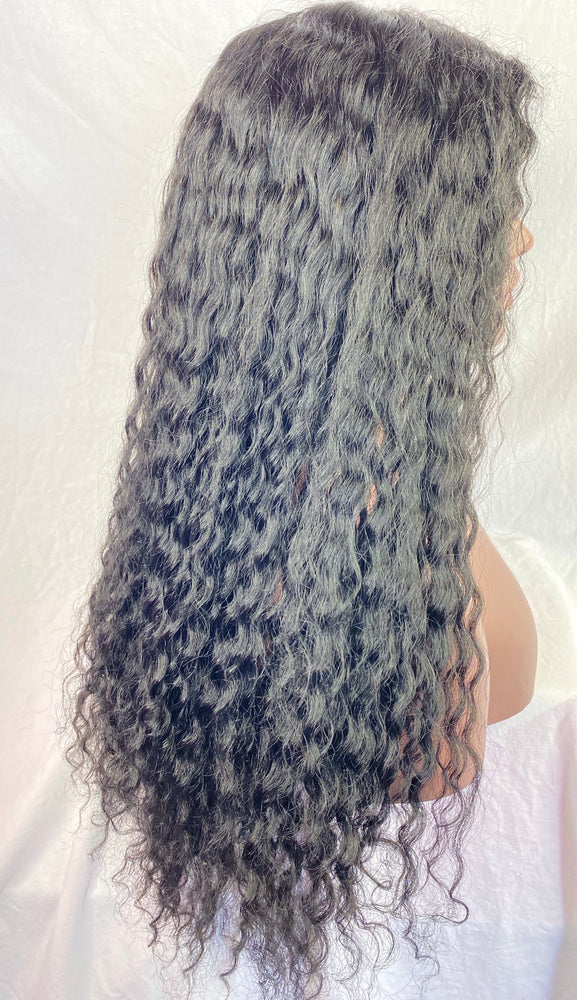 22", Deep Body Wave, Jet Black Color, Full Lace