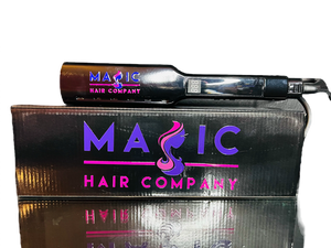 ceramic vibrating flat iron keratin treatment human hair extension weave wig bundles magic hair company black owned business culver city hair stylist salon beauty supply la california los angeles hair straightener hot tools 1 1/4 automatic shut off color safe led display black