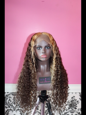 18''Custom color deep body wave wig
