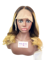 Straight, 16", front lace, ombre color