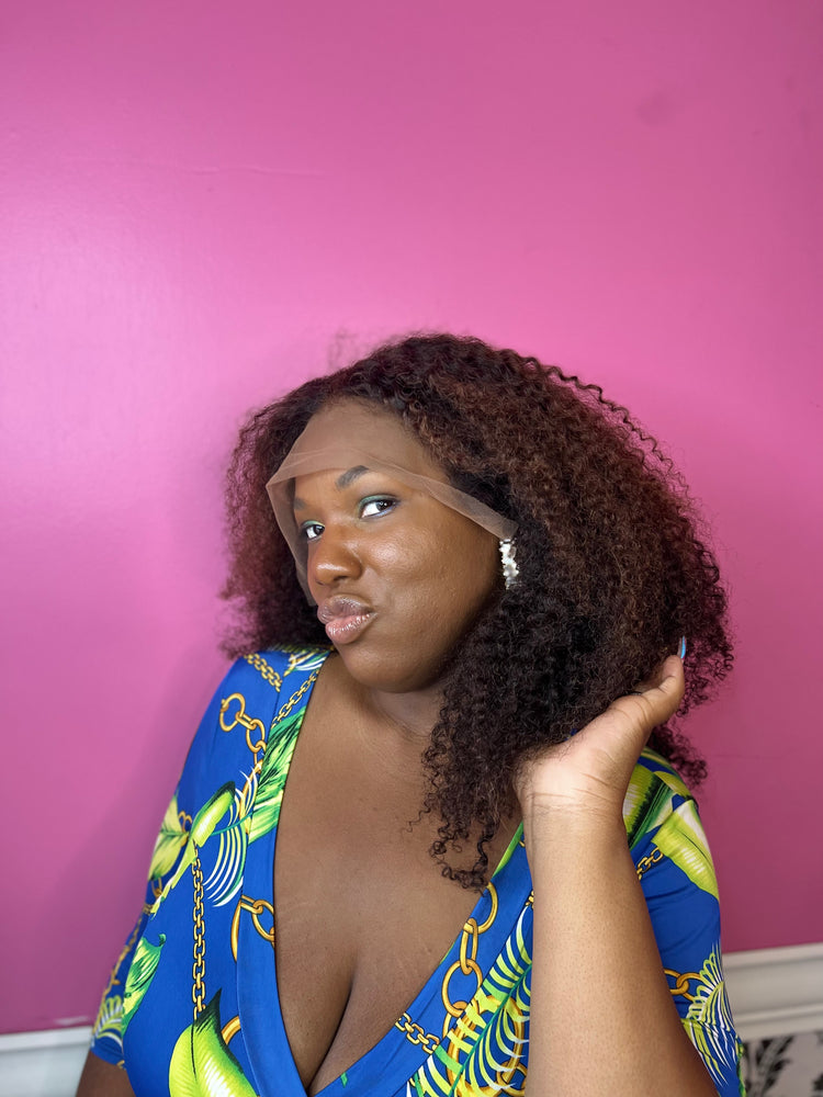 16" kinky curly Custom color brown 