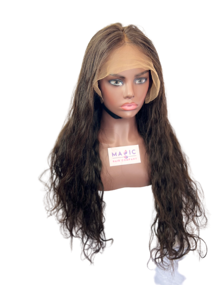 body wave, 26", Front lace, natural