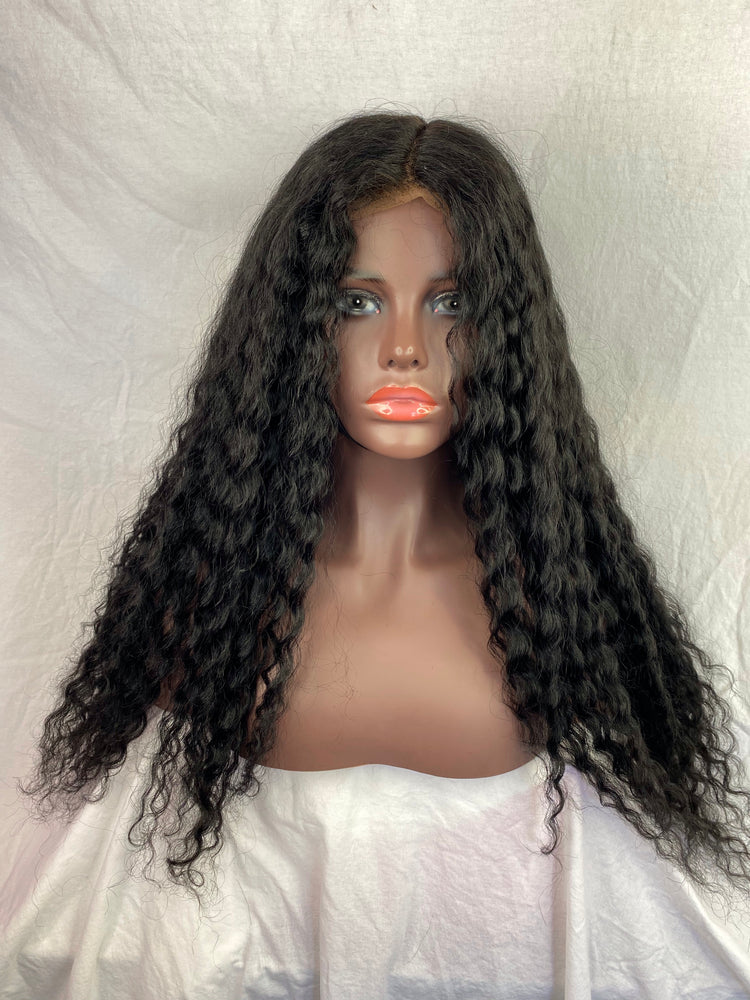 22", Deep Body Wave, Jet Black Color, Full Lace