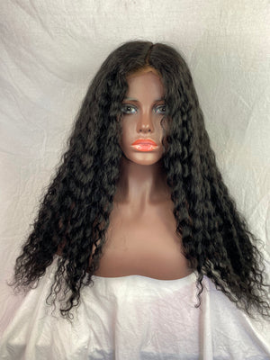 22", Deep Body Wave, Jet Black Color, Full Lace