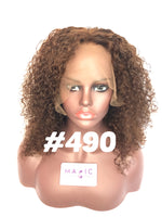14", Curly, Front Lace, Custom Color wig