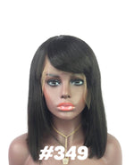 12", Silky Straight, Bangs, Front Lace
