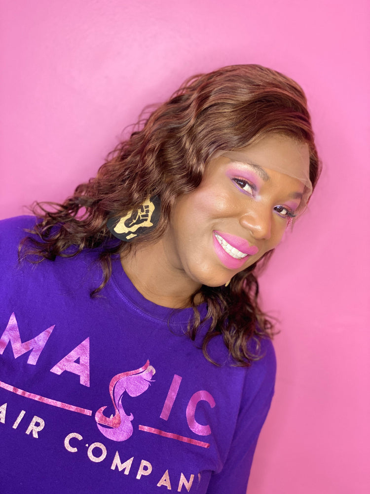 14", Front Lace Wig, #4 Warm Brown