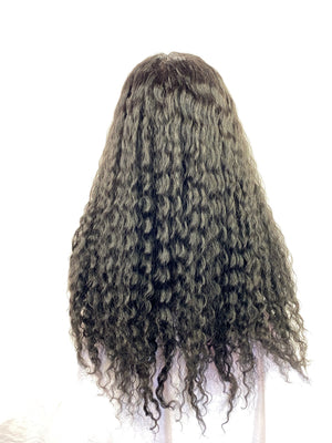 22", Deep Body Wave, Jet Black Color, Full Lace