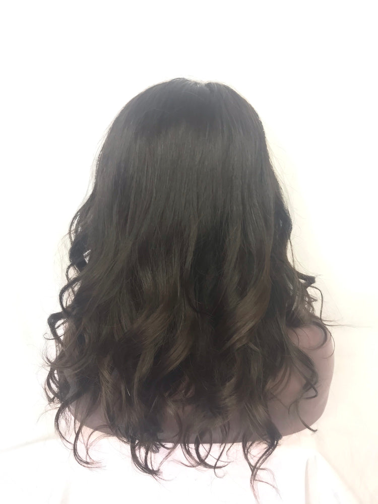 Straight 14", front lace, Custom Ombre