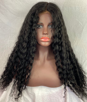 22", Deep Body Wave, Jet Black Color, Full Lace