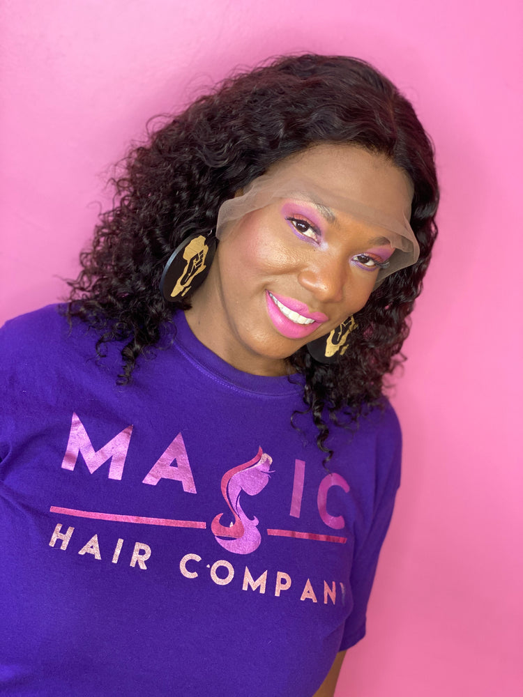 12", Curly, Front Lace Wig