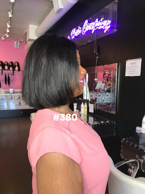 10 bob human hair natural 1b glueless front lace wig