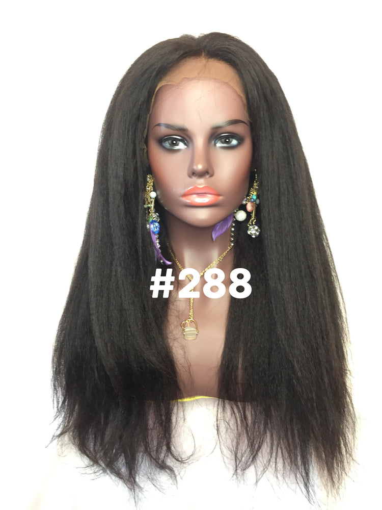 18", kinky straight, front lace