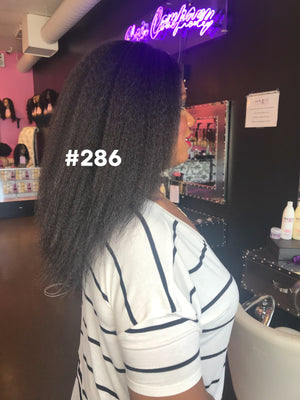 14", kinky straight, front lace wig