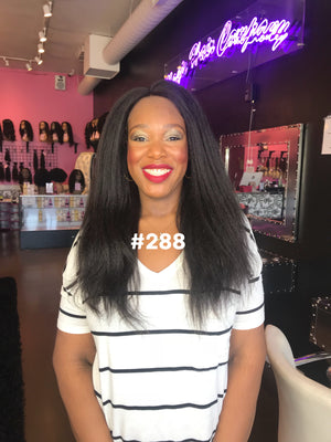 18", kinky straight, front lace