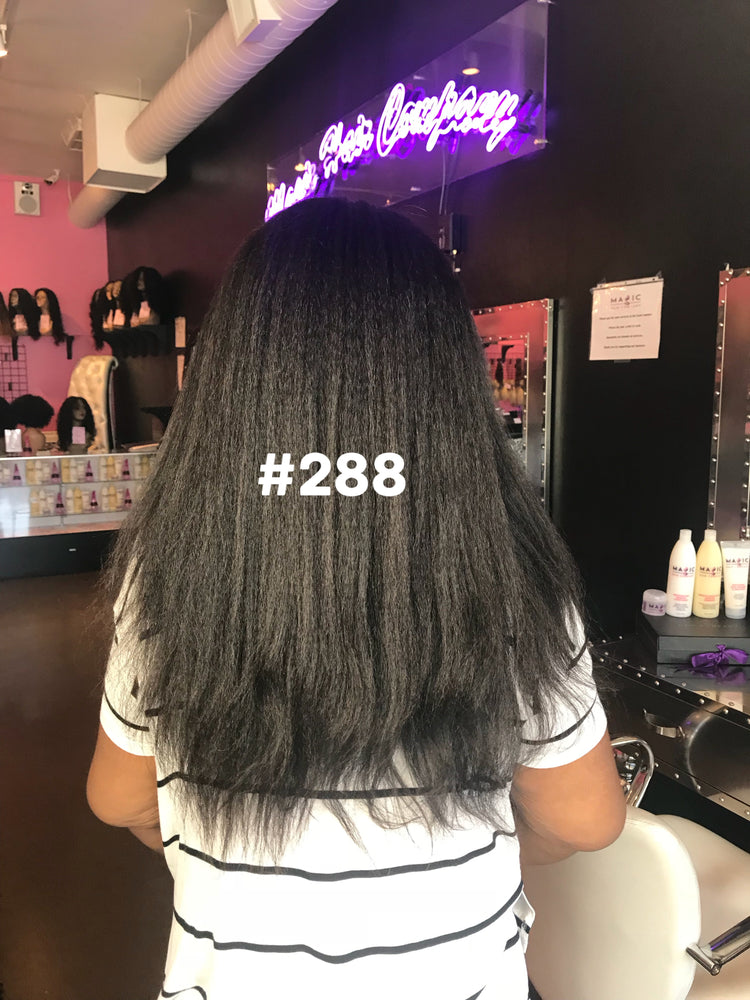 18", kinky straight, front lace