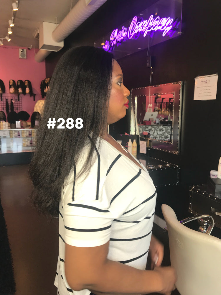 18", kinky straight, front lace