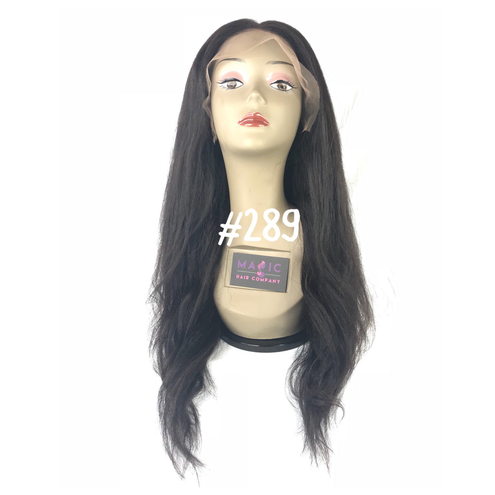 20", Kinky Straight, Front Lace Wig