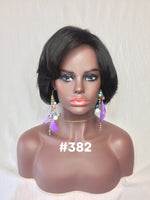 8, Silky Straight, Side Bang, Front Lace wig