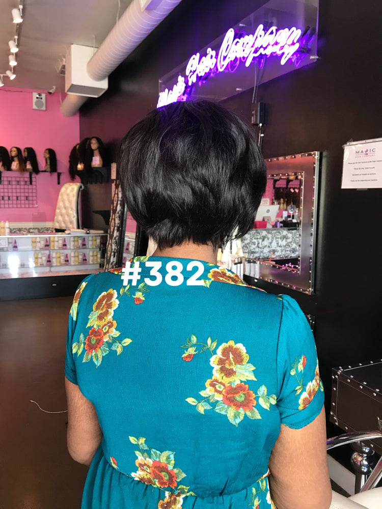 8, Silky Straight, Side Bang, Front Lace wig