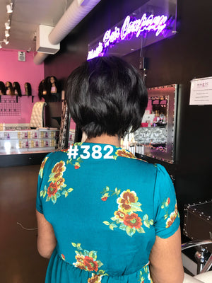 8, Silky Straight, Side Bang, Front Lace wig