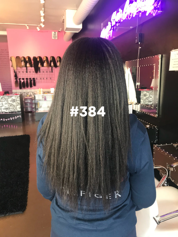 18", Kinky Straight, U-Part Wig