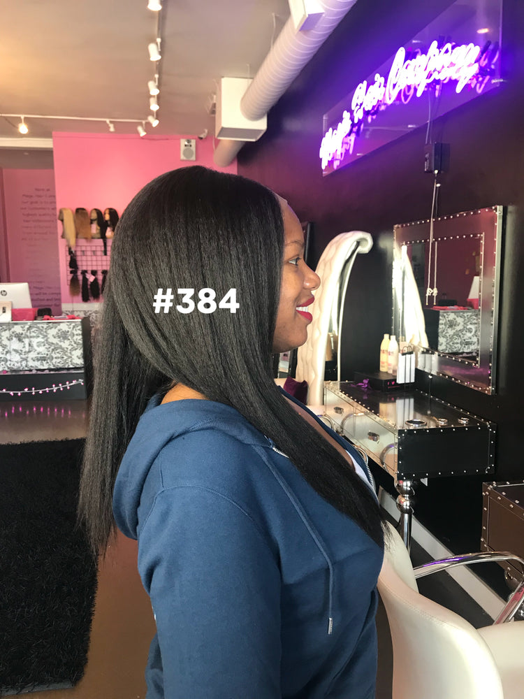 18", Kinky Straight, U-Part Wig