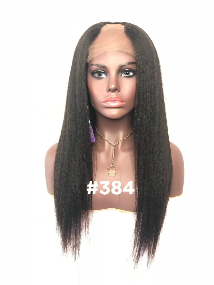 18", Kinky Straight, U-Part Wig