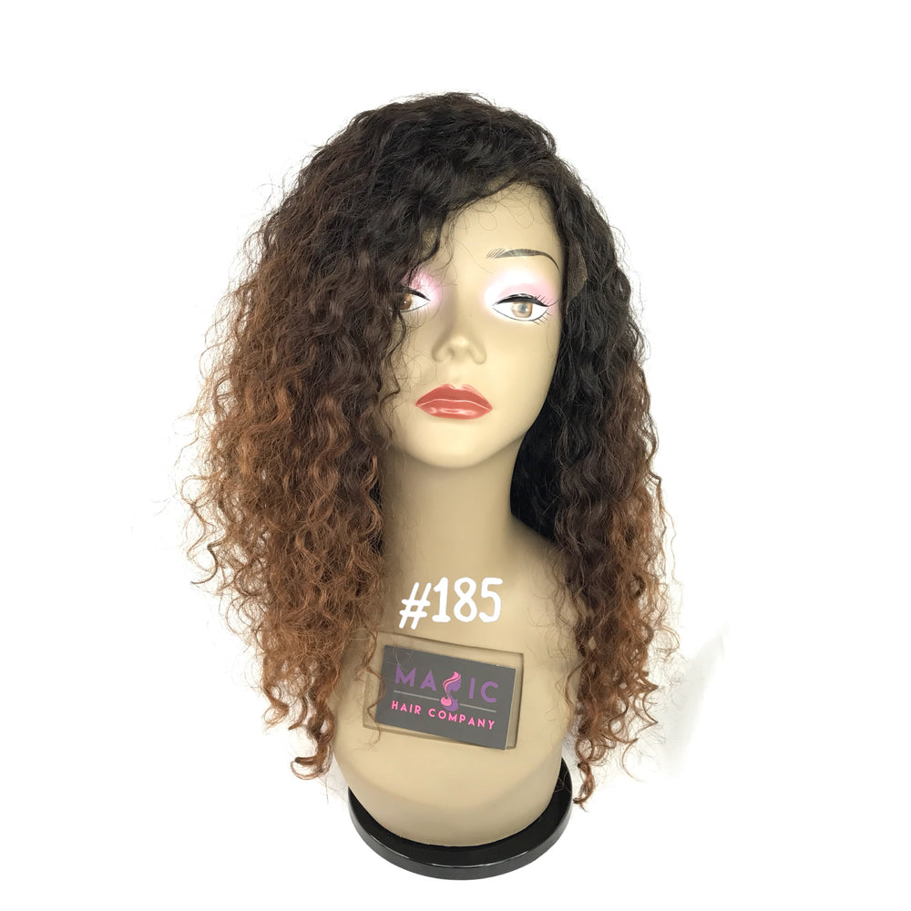 18", Front Lace, Deep Body Wave, Light Brown Ombre Highlight