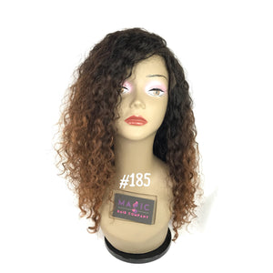 18", Front Lace, Deep Body Wave, Light Brown Ombre Highlight